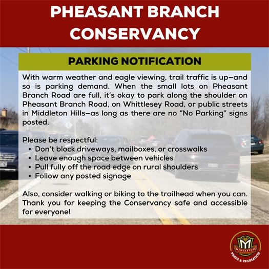 Conservancy Parking Notification