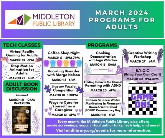 March Programs for Adults
