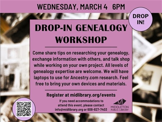 Drop-In Genealogy Workshop