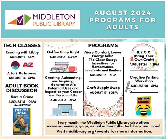 August Programs for Adults