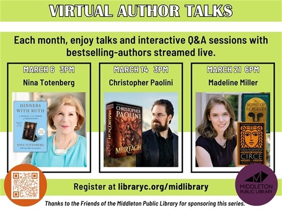 March Virtual Author Talks