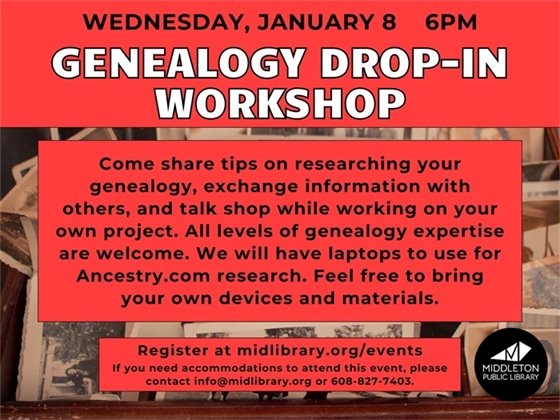 Genealogy Drop-in Workshop